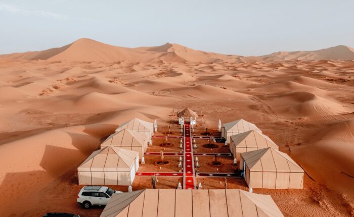 Campamento bereber en las dunas de Erg Chebbi