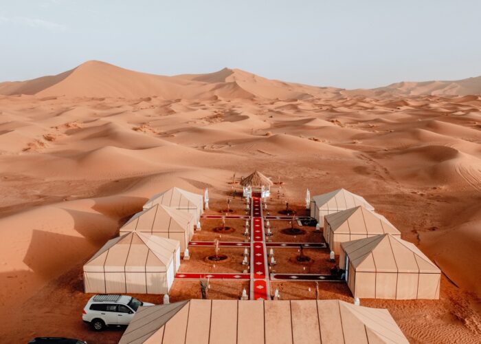 Campamento bereber en las dunas de Erg Chebbi